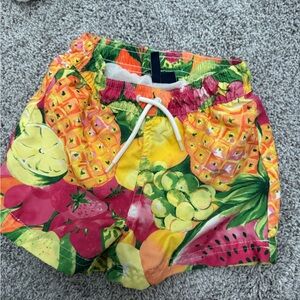 Janie and Jack  Multicolor Fruit Print Swim Shorts size 2T